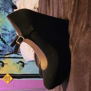 Black platform heels